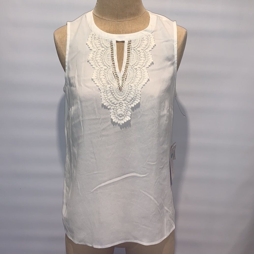 Pale Sky ivory top, Medium NWT